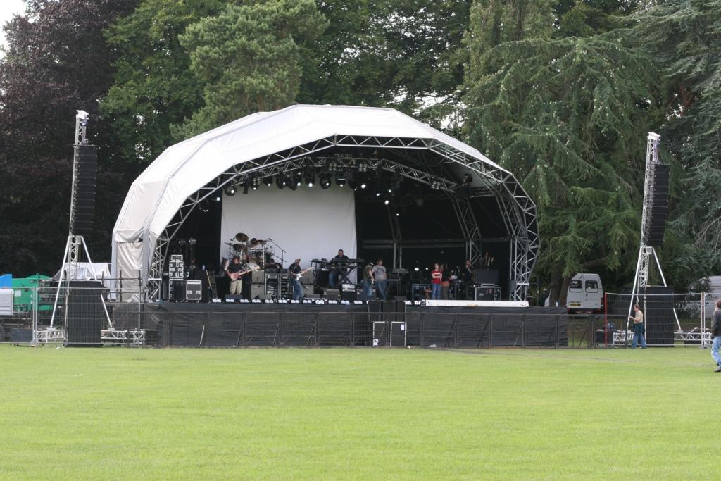 The Australian Pink Floyd Show, Caldicot Castle. Staging, Roof System, Martin Audio Line Array and Lighting                